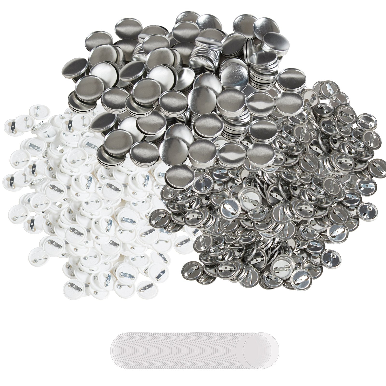 1" 25mm Button Badge Parts Supplies for Button Maker Machine 500 Sets V952-XZGSLH25MM5005T97V0