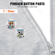 1" 25mm Button Badge Parts Supplies for Button Maker Machine 500 Sets V952-XZGSLH25MM5005T97V0