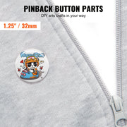 1.25" 32mm Button Badge Parts Supplies for Button Maker Machine 500 Sets V952-XZGSLH32MM50024OYV0