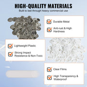 1.25" 32mm Button Badge Parts Supplies for Button Maker Machine 500 Sets V952-XZGSLH32MM50024OYV0