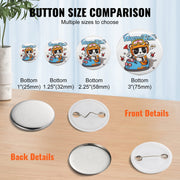 1.25" 32mm Button Badge Parts Supplies for Button Maker Machine 500 Sets V952-XZGSLH32MM50024OYV0