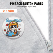3" 75mm Button Badge Parts Supplies for Button Maker Machine 200 Sets V952-XZGSLH75MM200W5SAV0