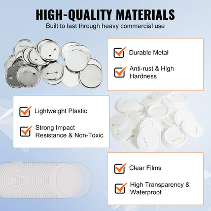 3" 75mm Button Badge Parts Supplies for Button Maker Machine 200 Sets V952-XZGSLH75MM200W5SAV0