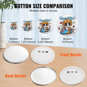 3" 75mm Button Badge Parts Supplies for Button Maker Machine 200 Sets V952-XZGSLH75MM200W5SAV0