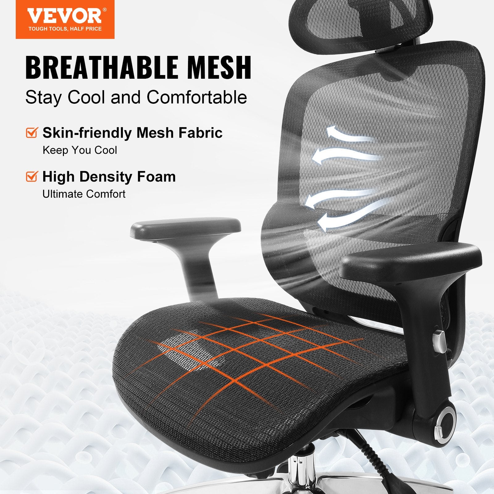 Mesh Office Chair, Adjustable High Back Desk Chair with Mesh Seat, Angle and Height Adjustable Home Office V952-XZKBYTQZYK00ZJ8S1V0