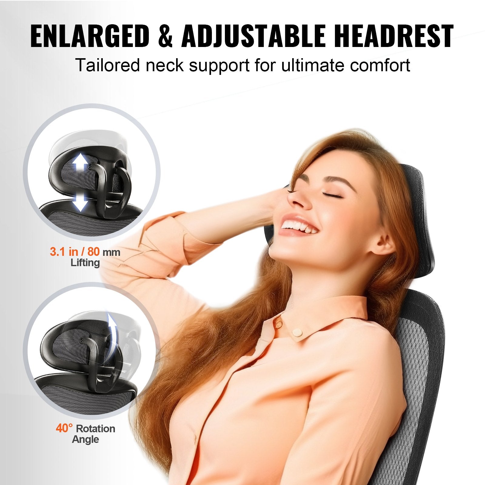 Mesh Office Chair, Adjustable High Back Desk Chair with Mesh Seat, Angle and Height Adjustable Home Office V952-XZKBYTQZYK00ZJ8S1V0