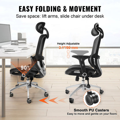 Mesh Office Chair, Adjustable High Back Desk Chair with Mesh Seat, Angle and Height Adjustable Home Office V952-XZKBYTQZYK00ZJ8S1V0
