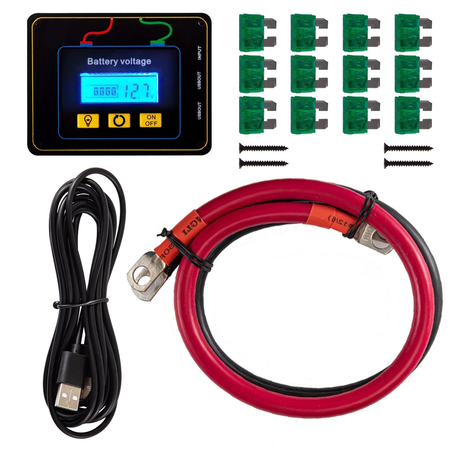 Power Inverter Modified Sine Wave Inverter 3000W DC 12V to AC 240V w/LCD V952-XZXN3KW12-240E1TKV9