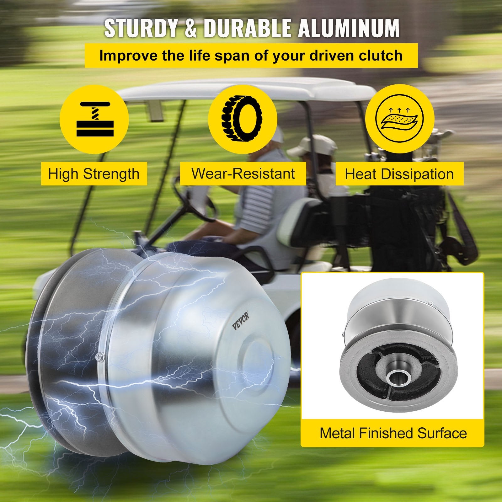 G2-G22 Drive Clutch Compatible With Yamaha Golf Cart 1985+ G2 G8 G9 G14 G16 G22 4 Cycle Carts Gas Golf Cart V952-YAMAHAG2-G22LHQ01V0