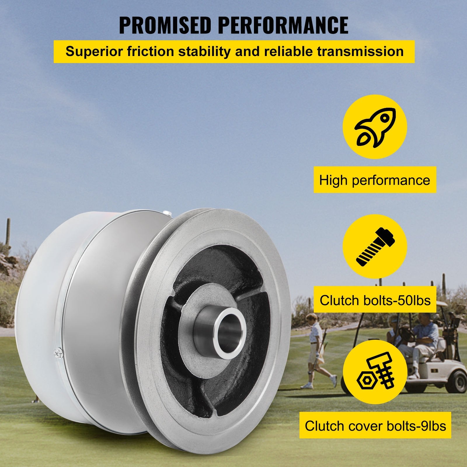 G2-G22 Drive Clutch Compatible With Yamaha Golf Cart 1985+ G2 G8 G9 G14 G16 G22 4 Cycle Carts Gas Golf Cart V952-YAMAHAG2-G22LHQ01V0