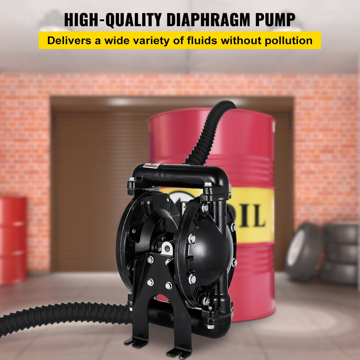Air-Operated Double Diaphragm Pump 24 GPM 1 Inch Inlet And Outlet V952-YBGMBQBY4-25LF461V0