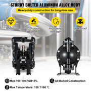 Air-Operated Double Diaphragm Pump 24 GPM 1 Inch Inlet And Outlet V952-YBGMBQBY4-25LF461V0