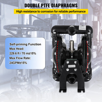 Air-Operated Double Diaphragm Pump 24 GPM 1 Inch Inlet And Outlet V952-YBGMBQBY4-25LF461V0