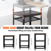 Planer Stand, 100 lbs / 45 kg heavy loads, Three-Gear Height Adjustable Thickness Planer Table,with 4 Stable V952-YBJDZDSDUDHZHVJHWV0