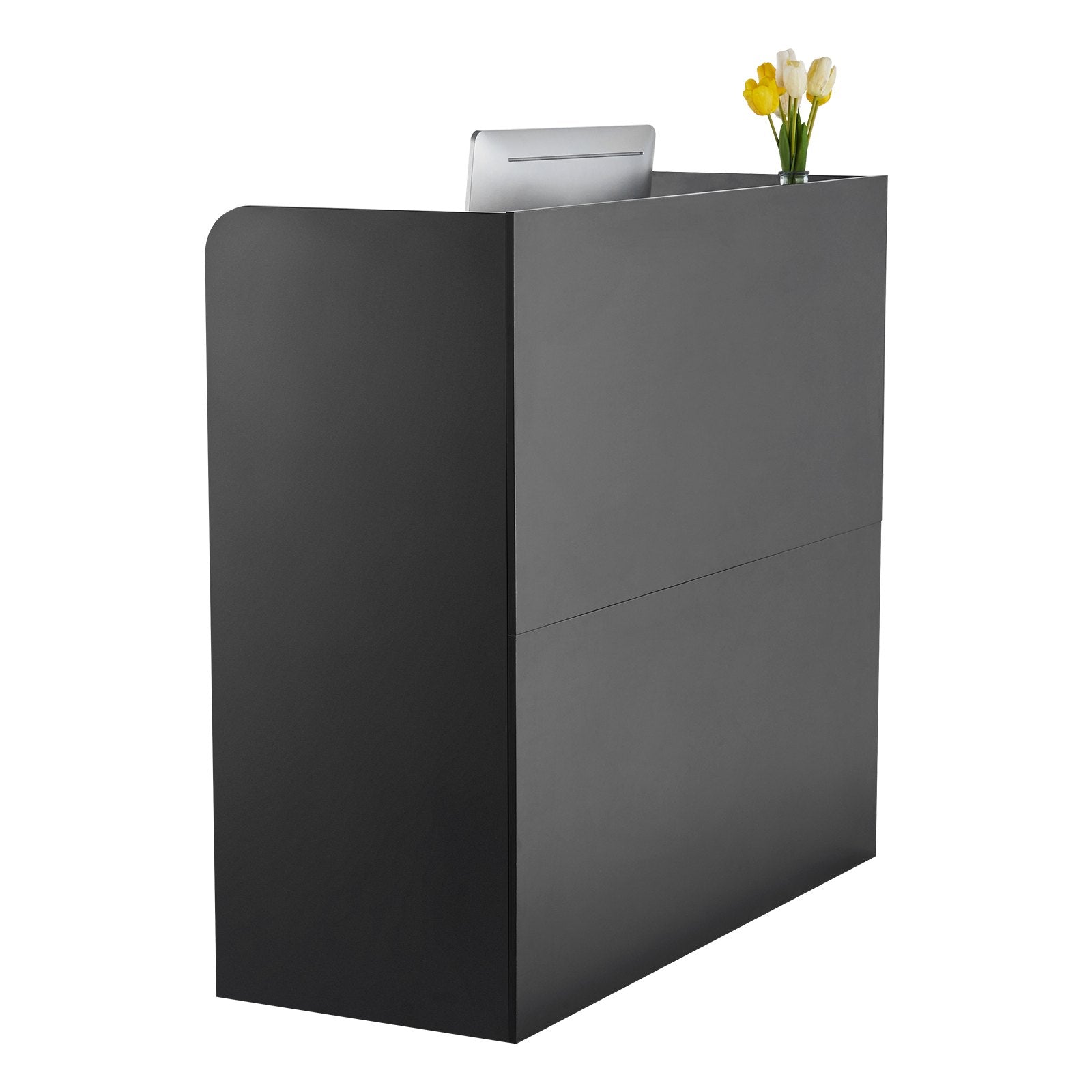 Reception Desk, 1200 x 480 x 1100 mm Rectangular Front Counter Table, Office Reception Counter with Lockable V952-YBQTJX3CDCCJ3IW3IV0