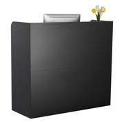 Reception Desk, 1200 x 480 x 1100 mm Rectangular Front Counter Table, Office Reception Counter with Lockable V952-YBQTJX3CDCCJ3IW3IV0