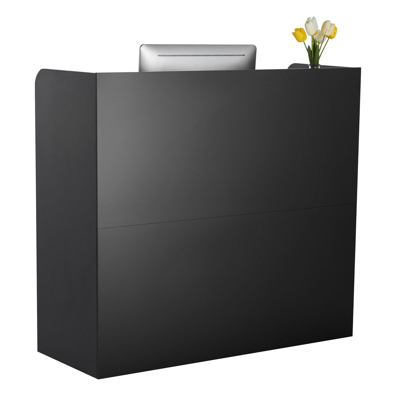 Reception Desk, 1200 x 480 x 1100 mm Rectangular Front Counter Table, Office Reception Counter with Lockable V952-YBQTJX3CDCCJ3IW3IV0