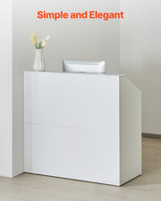 Reception Desk, 1180 x 500 x 1115 mm Rectangular Front Counter Table, Office Reception Desk, Retail Counter V952-YBQTJXWCTBDCYNOVBV0