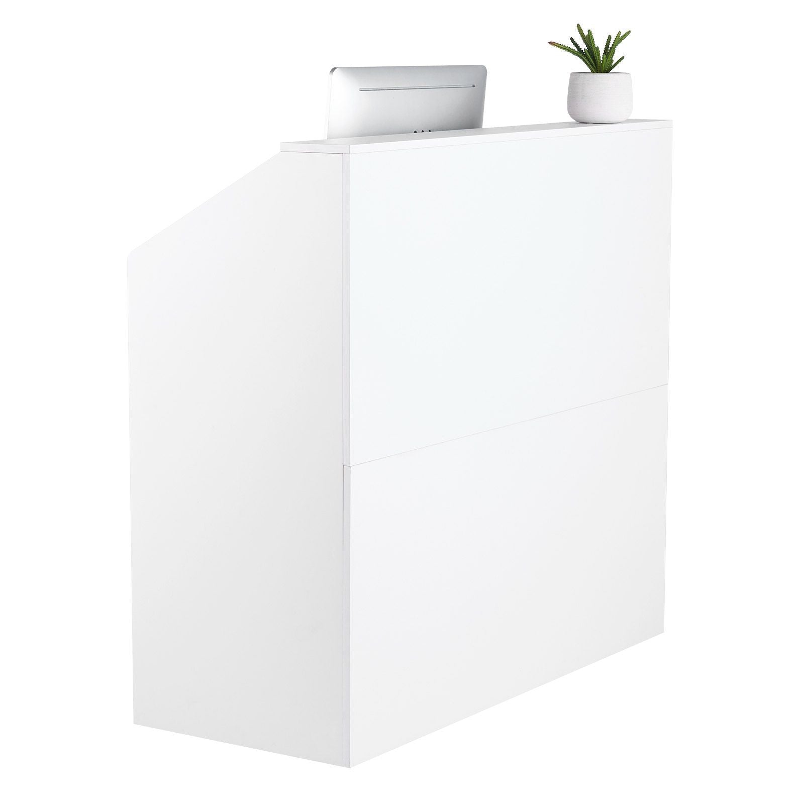 Reception Desk, 1180 x 500 x 1115 mm Rectangular Front Counter Table, Office Reception Desk, Retail Counter V952-YBQTJXWCTBDCYNOVBV0