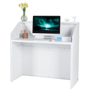 Reception Desk, 1180 x 500 x 1115 mm Rectangular Front Counter Table, Office Reception Desk, Retail Counter V952-YBQTJXWCTBDCYNOVBV0