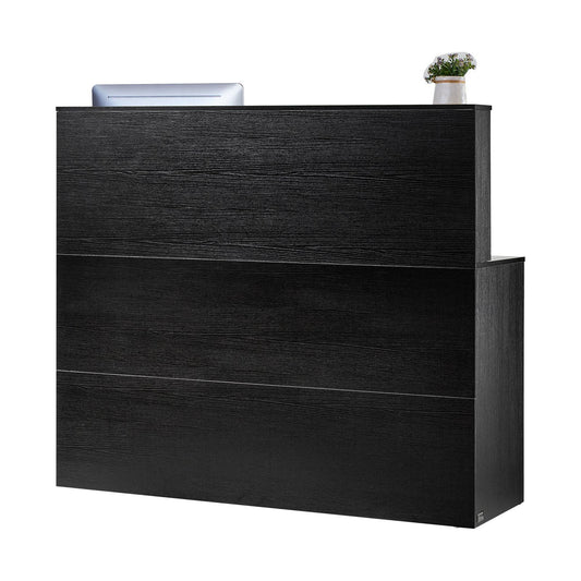 Reception Desk, 1400 x 800 x 1200 mm L-Shaped Front Counter Table, Office Reception Counter with Drawer V952-YBQTLX1CDCCJ185MFV0
