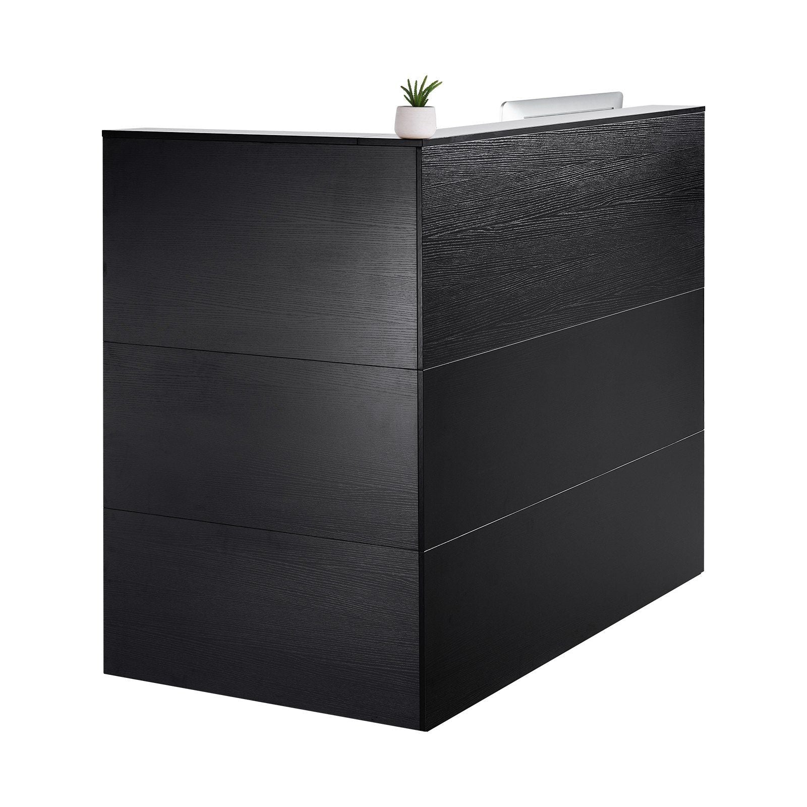 Reception Desk, 1400 x 800 x 1200 mm L-Shaped Front Counter Table, Office Reception Counter with Drawer V952-YBQTLX1CDCCJ185MFV0