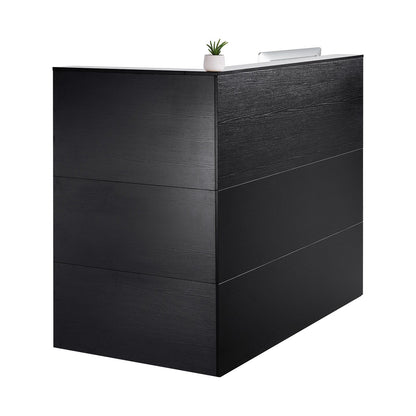 Reception Desk, 1400 x 800 x 1200 mm L-Shaped Front Counter Table, Office Reception Counter with Drawer V952-YBQTLX1CDCCJ185MFV0