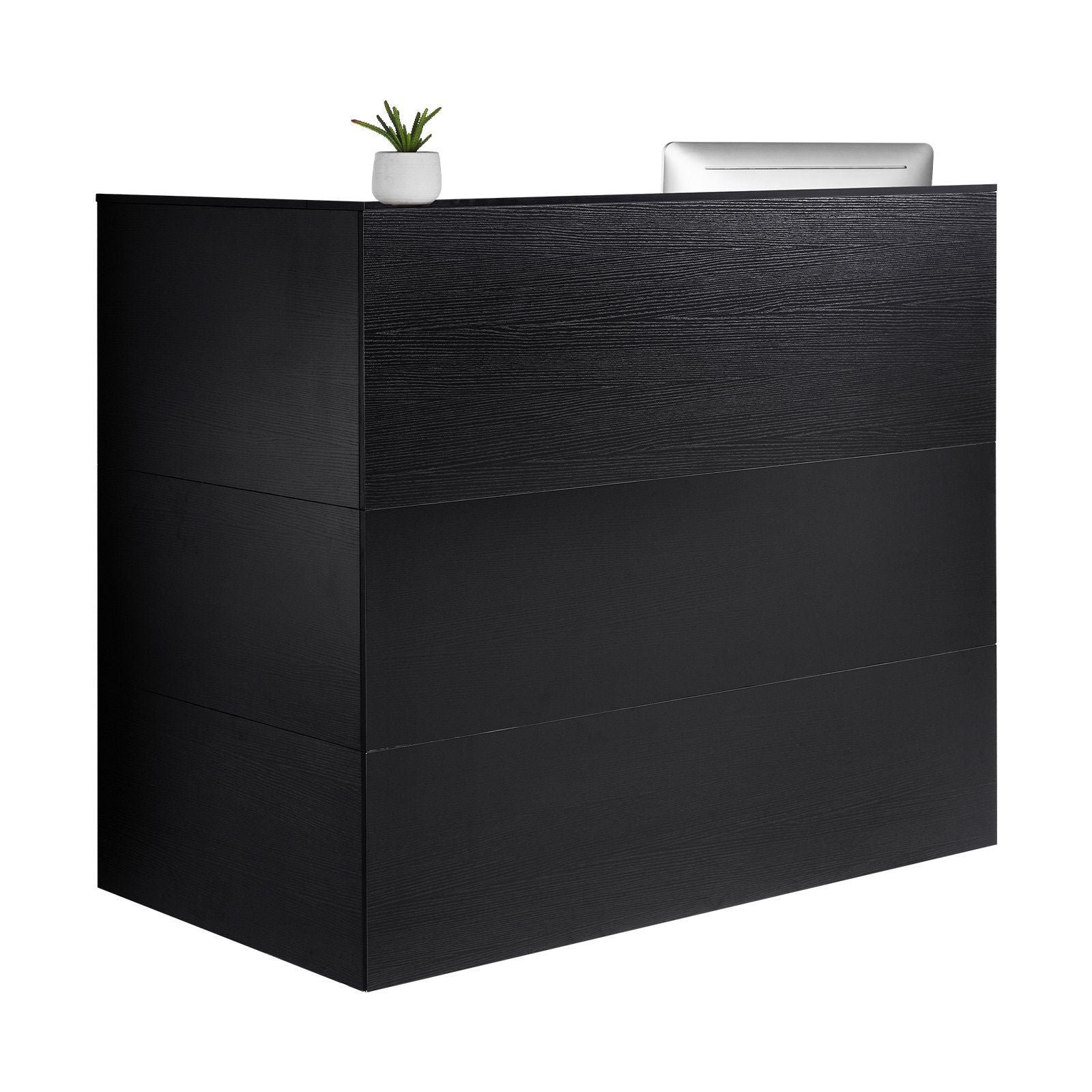 Reception Desk, 1400 x 800 x 1200 mm L-Shaped Front Counter Table, Office Reception Counter with Drawer V952-YBQTLX1CDCCJ185MFV0