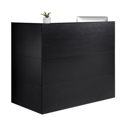 Reception Desk, 1400 x 800 x 1200 mm L-Shaped Front Counter Table, Office Reception Counter with Drawer V952-YBQTLX1CDCCJ185MFV0
