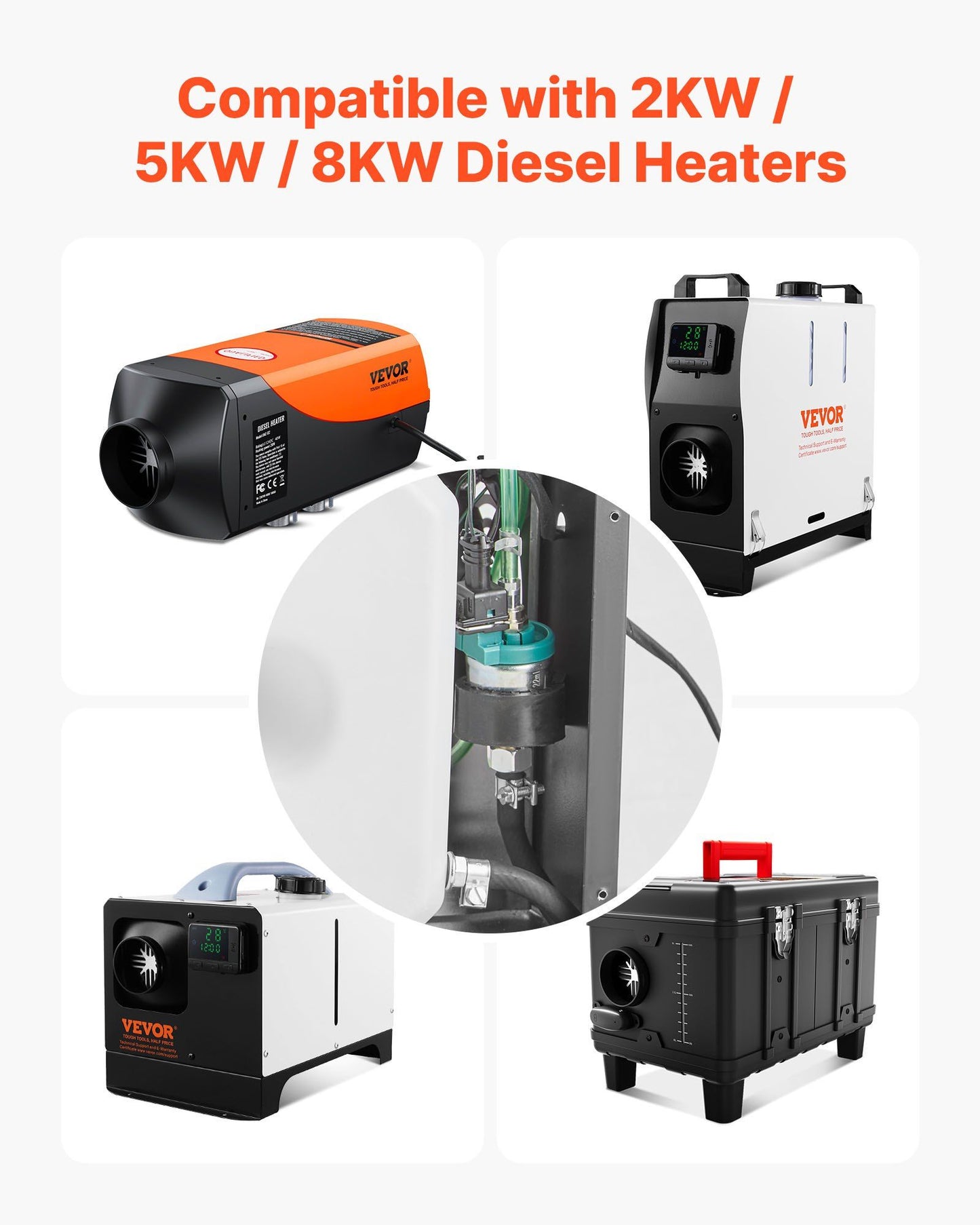 Diesel Heater Fuel Pump, 12V DC Car Air Heater Diesel Fuel Dosing Pump, 22ML Aluminum Air Diesels Parking V952-YBYGPJYBDYB18YD6D001V0