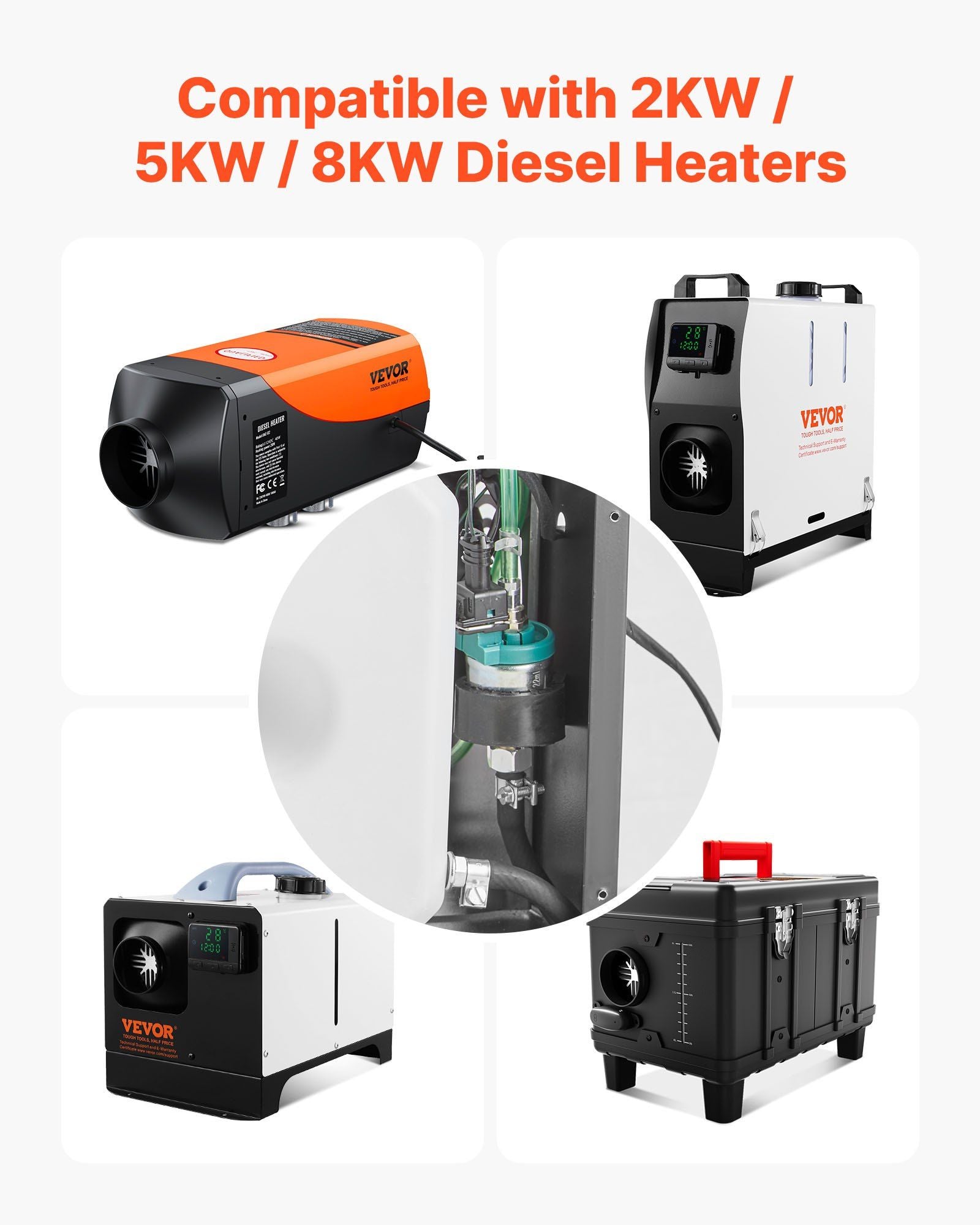Diesel Heater Fuel Pump, 12V DC Car Air Heater Diesel Fuel Dosing Pump, 22ML Aluminum Air Diesels Parking V952-YBYGPJYBDYB18YD6D001V0