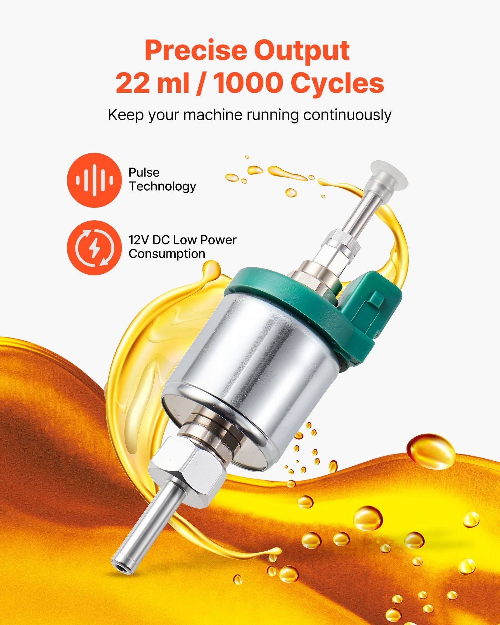 Diesel Heater Fuel Pump, 12V DC Car Air Heater Diesel Fuel Dosing Pump, 22ML Aluminum Air Diesels Parking V952-YBYGPJYBDYB18YD6D001V0