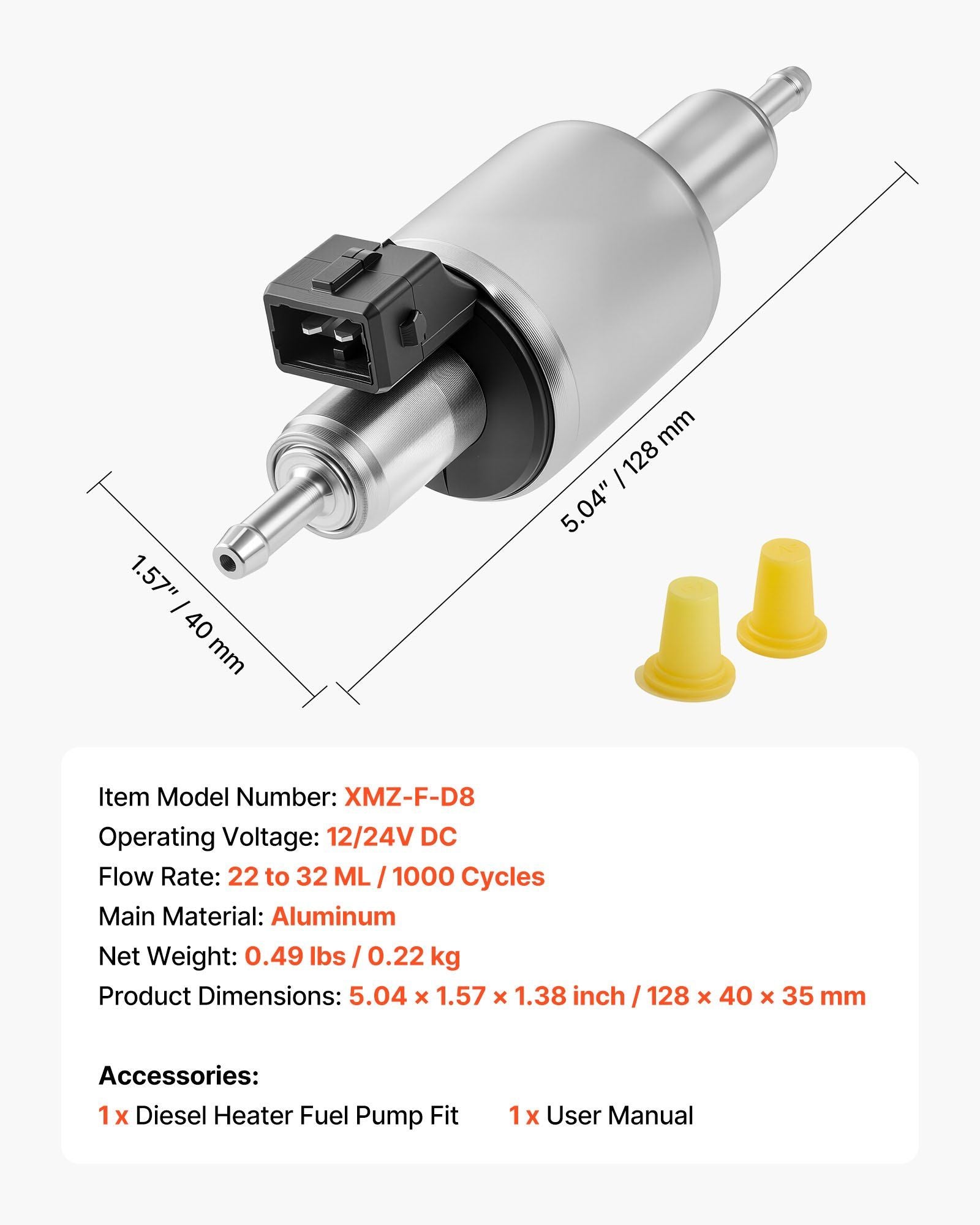 Diesel Heater Fuel Pump, 12/24V DC Car Air Heater Diesel Fuel Dosing Pump, 22 to 32ML Air Diesels Parking V952-YBYGPJYBDYB1PK97Y001V0