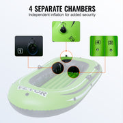 Inflatable Boat, 2-Person Inflatable Fishing Boat, Strong PVC Portable Boat Raft Kayak, Includes 1158 mm V952-YCK2RK0000004FUE8V0