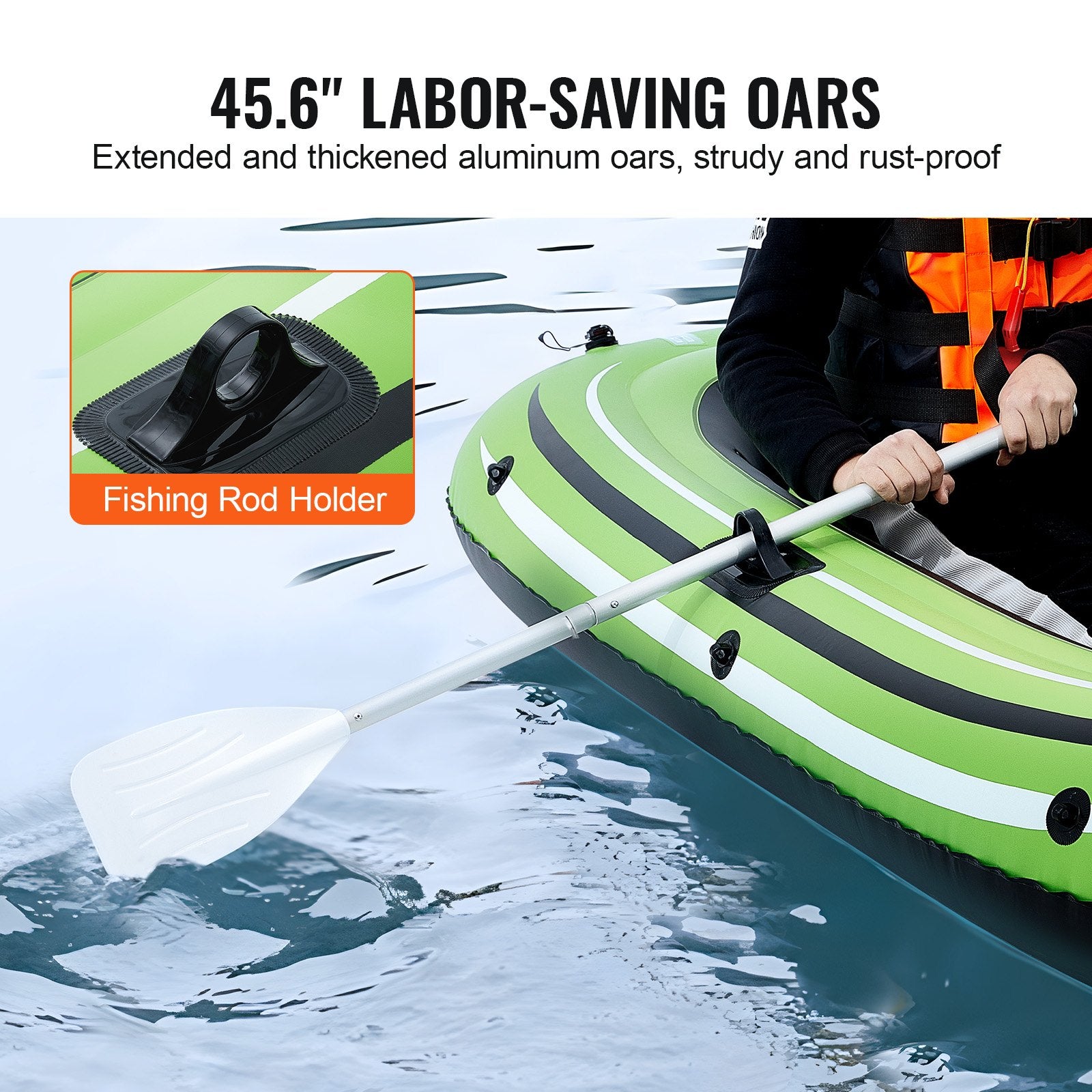 Inflatable Boat, 2-Person Inflatable Fishing Boat, Strong PVC Portable Boat Raft Kayak, Includes 1158 mm V952-YCK2RK0000004FUE8V0