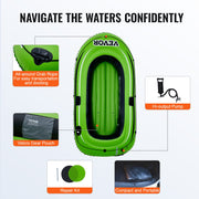 Inflatable Boat, 2-Person Inflatable Fishing Boat, Strong PVC Portable Boat Raft Kayak, Includes 1158 mm V952-YCK2RK0000004FUE8V0