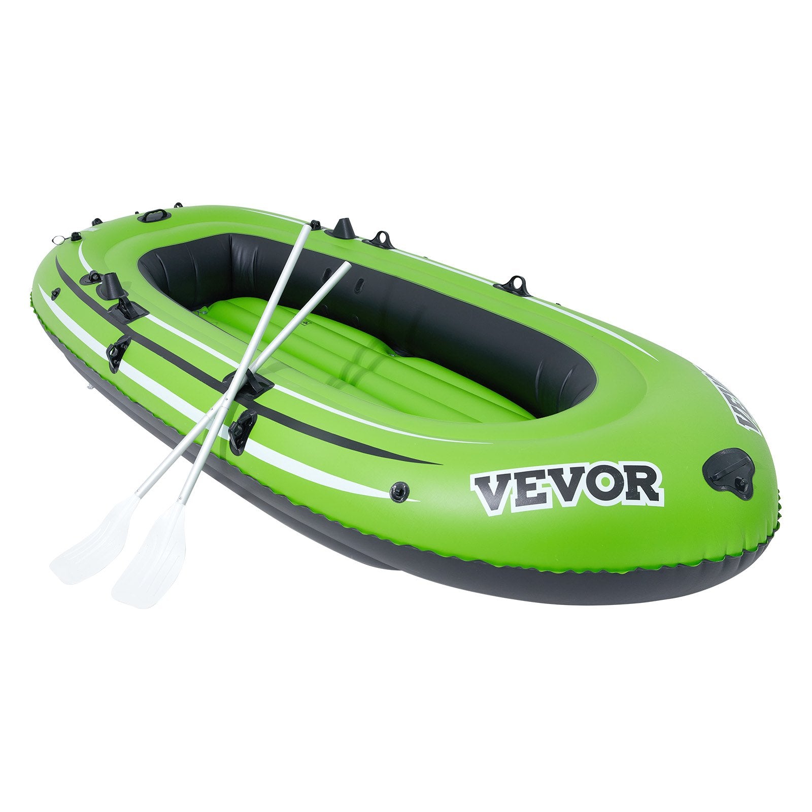 Inflatable Boat, 4-Person Inflatable Fishing Boat, Strong PVC Portable Boat Raft Kayak, 1158mm Aluminum Oars, V952-YCK4RK00000087X5RV0