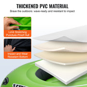 Inflatable Boat, 4-Person Inflatable Fishing Boat, Strong PVC Portable Boat Raft Kayak, 1158mm Aluminum Oars, V952-YCK4RK00000087X5RV0