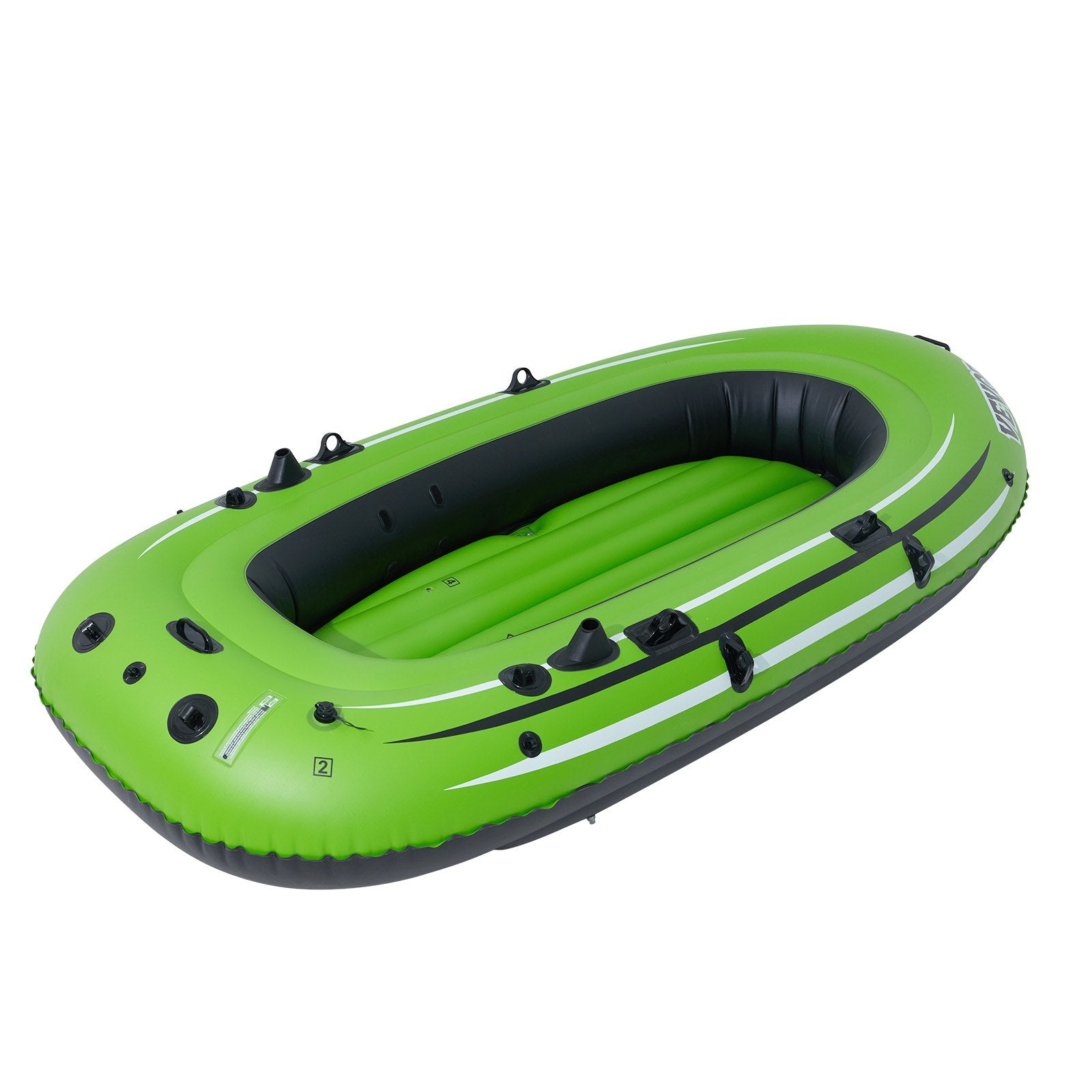 Inflatable Boat, 4-Person Inflatable Fishing Boat, Strong PVC Portable Boat Raft Kayak, 1158mm Aluminum Oars, V952-YCK4RK00000087X5RV0