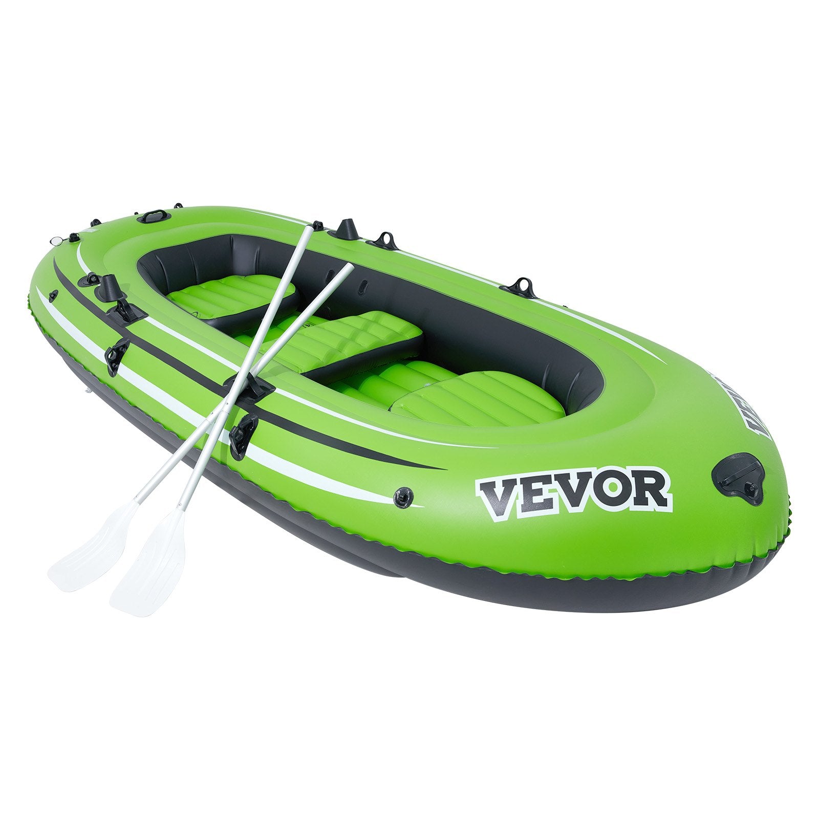 Inflatable Boat, 5-Person Inflatable Fishing Boat, PVC Portable Boat Raft Kayak, 1158 mm Aluminum Oars, V952-YCK5RK0000001E0ROV0