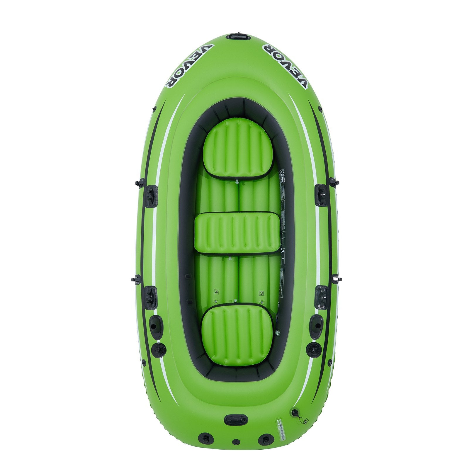 Inflatable Boat, 5-Person Inflatable Fishing Boat, PVC Portable Boat Raft Kayak, 1158 mm Aluminum Oars, V952-YCK5RK0000001E0ROV0