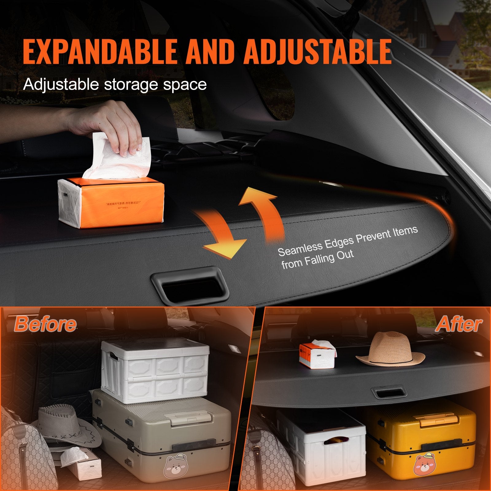 Retractable Cargo Cover for Toyota, Upgraded Waterproof Trunk Cover Security Shield Shade for Toyota RAV4 V952-YCKSSSHCGYCKFMAAUV0