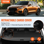 Retractable Cargo Cover for GMC Terrain + Chevrolet Equinox 2018-2024 V952-YCKSSSHCGYCKRKCRGV0