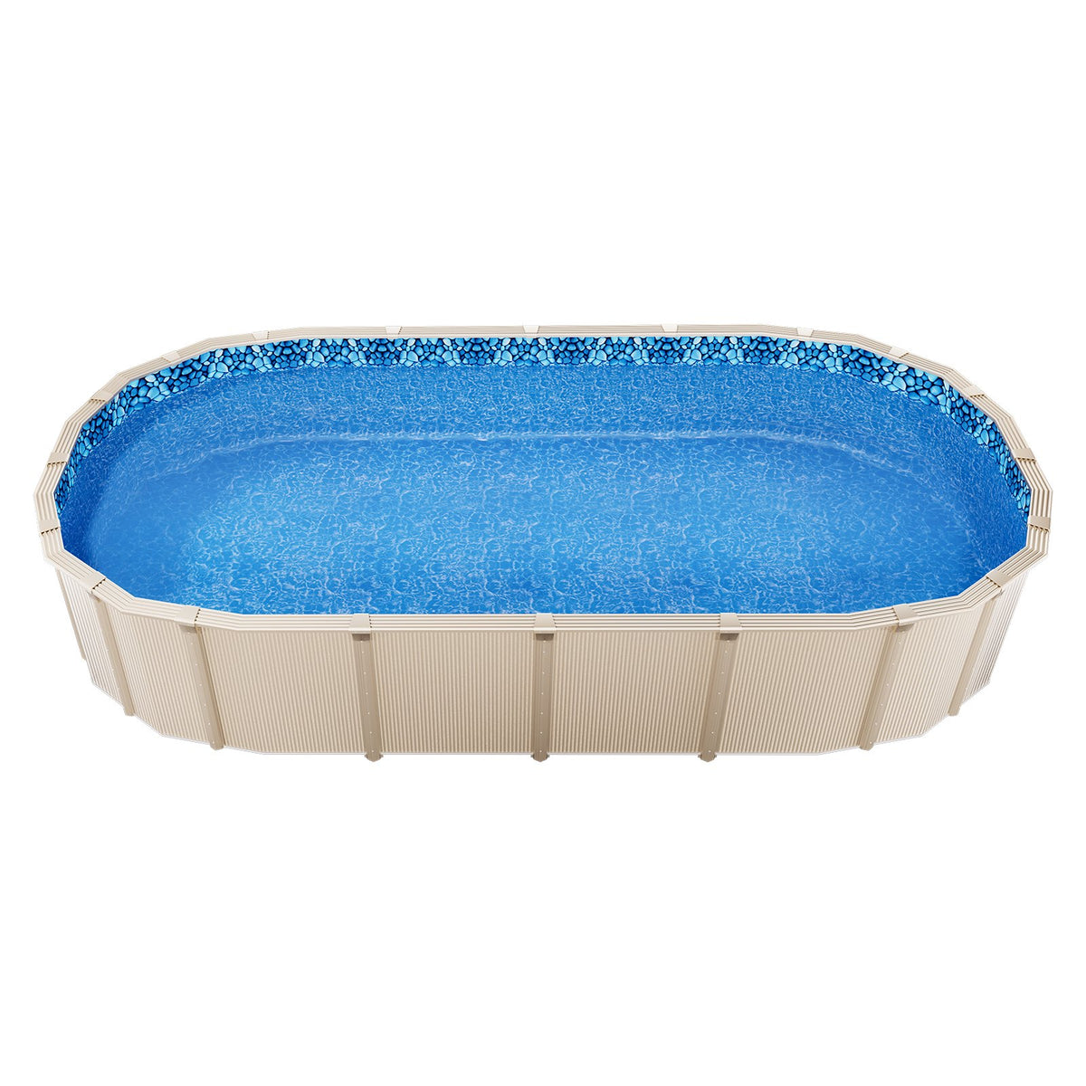 Oval Pool Liner 15x30ft Unibead Style Pool Liner 52in Wall Height V952-YCNCOVAL15308LIUBV0