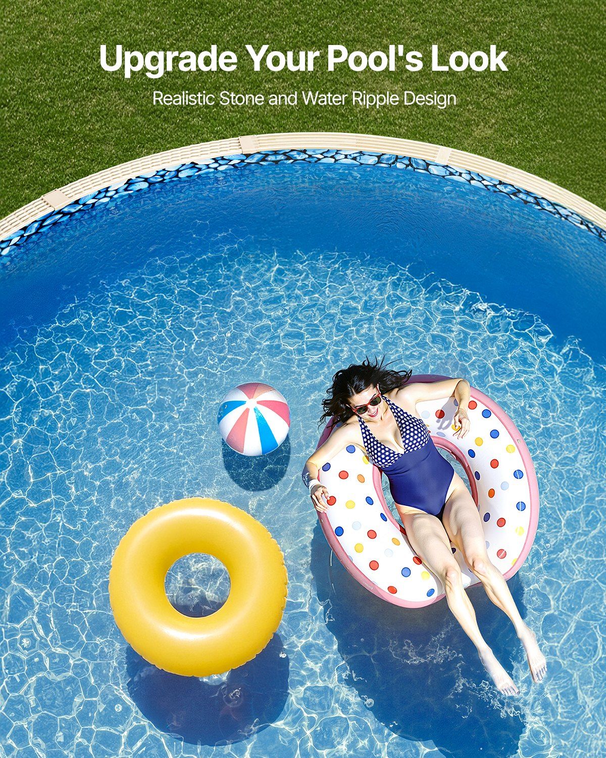 18-ft Round Above Ground Pool Liner, Overlap Pool Liners, Standard Gauge Vinyl, 48-to-54inch Wall Height, V952-YCNCROUND18F554QLV0
