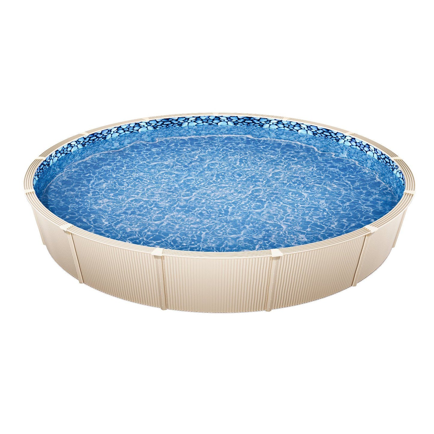18-ft Round Above Ground Pool Liner, Overlap Pool Liners, Standard Gauge Vinyl, 48-to-54inch Wall Height, V952-YCNCROUND18F554QLV0