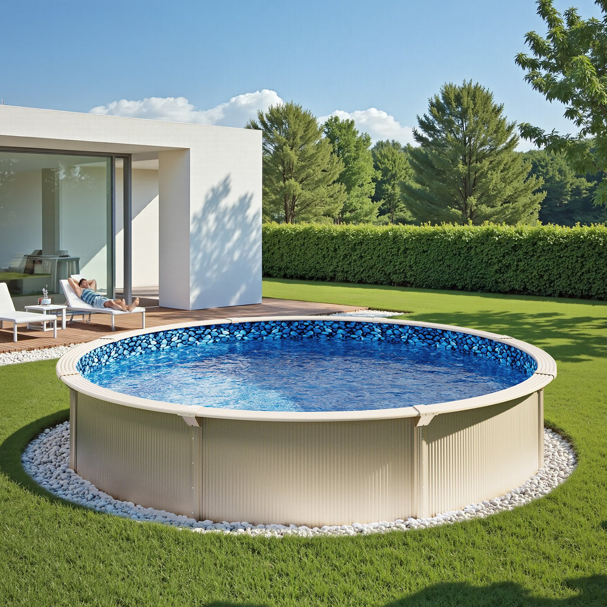 Round Pool Liner 24ft Overlap Style Pool Liner 54in Wall Height V952-YCNCROUND24F9N24HV0