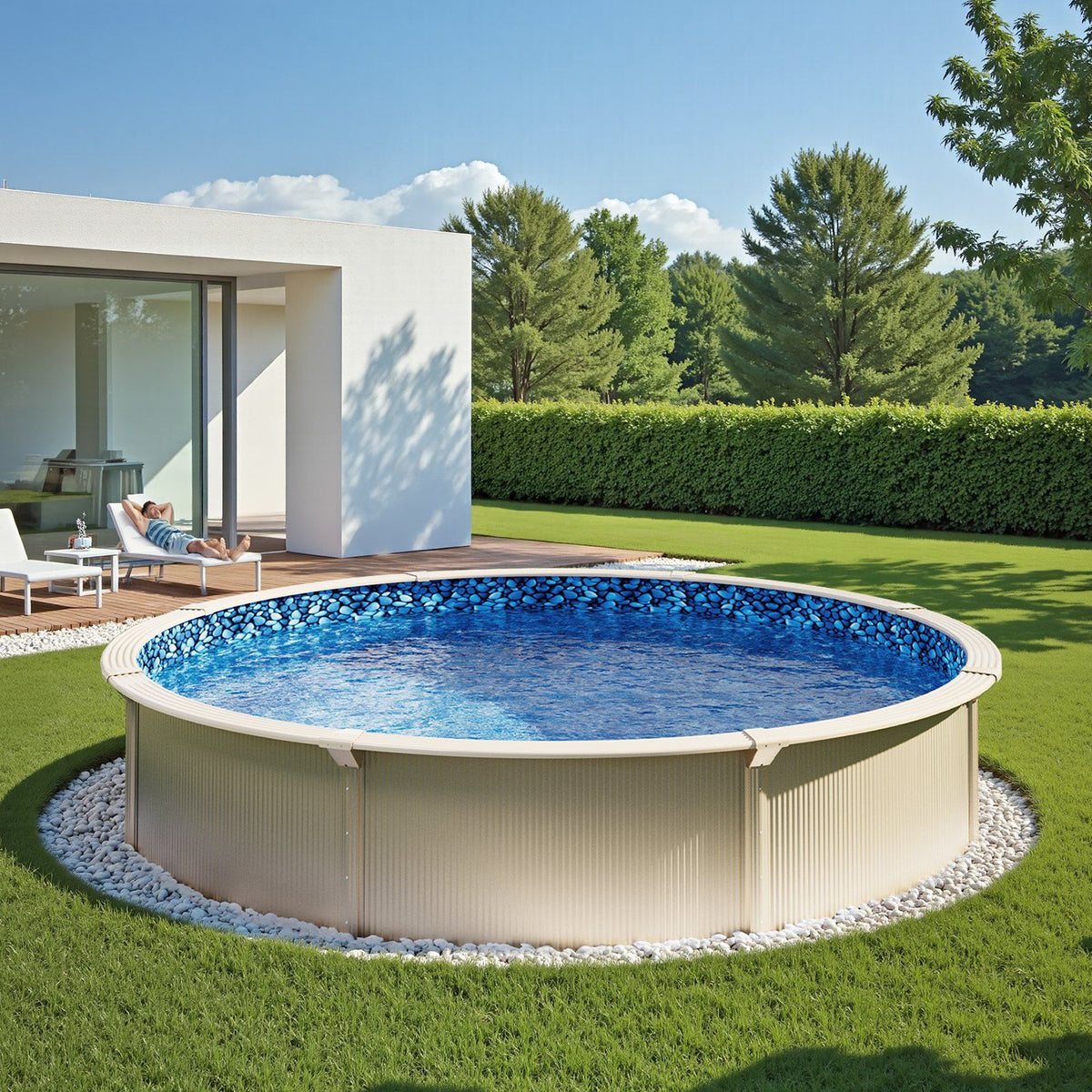 27-ft Round Above Ground Pool Liner, Unibead Pool Liners, Standard Gauge, 52inch Wall Height, Designed for V952-YCNCROUND27FS7V0CV0