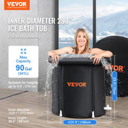 Ice Bath Tub, 80 cm Long Cold Water Therapy Plunge Tub for Athletes, Portable Outdoor Ice Barrel Plunge Pool V952-YCQHK75800008A5T6V0