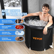 Ice Bath Tub, 80 cm Long Cold Water Therapy Plunge Tub for Athletes, Portable Outdoor Ice Barrel Plunge Pool V952-YCQHK75800008A5T6V0